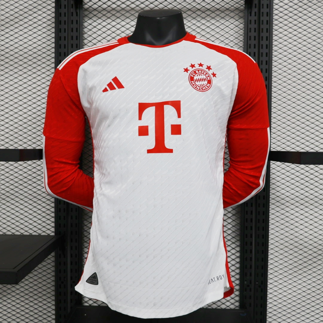 Bayern Munich 23-24 Home Long Sleeve Jersey - Player Version:football jersey mysite: unitedjerseyfootball 邓江浪:football