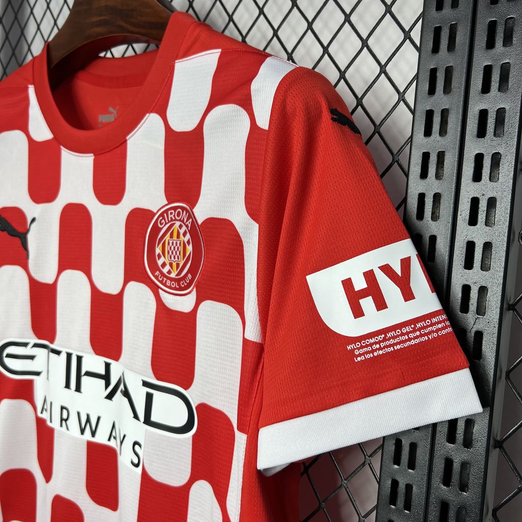 ManixJersey.com | Girona 24-25 Home Stadium Jersey - Fans Version -Customize Name, Number and Patch | Worldwide Shipping