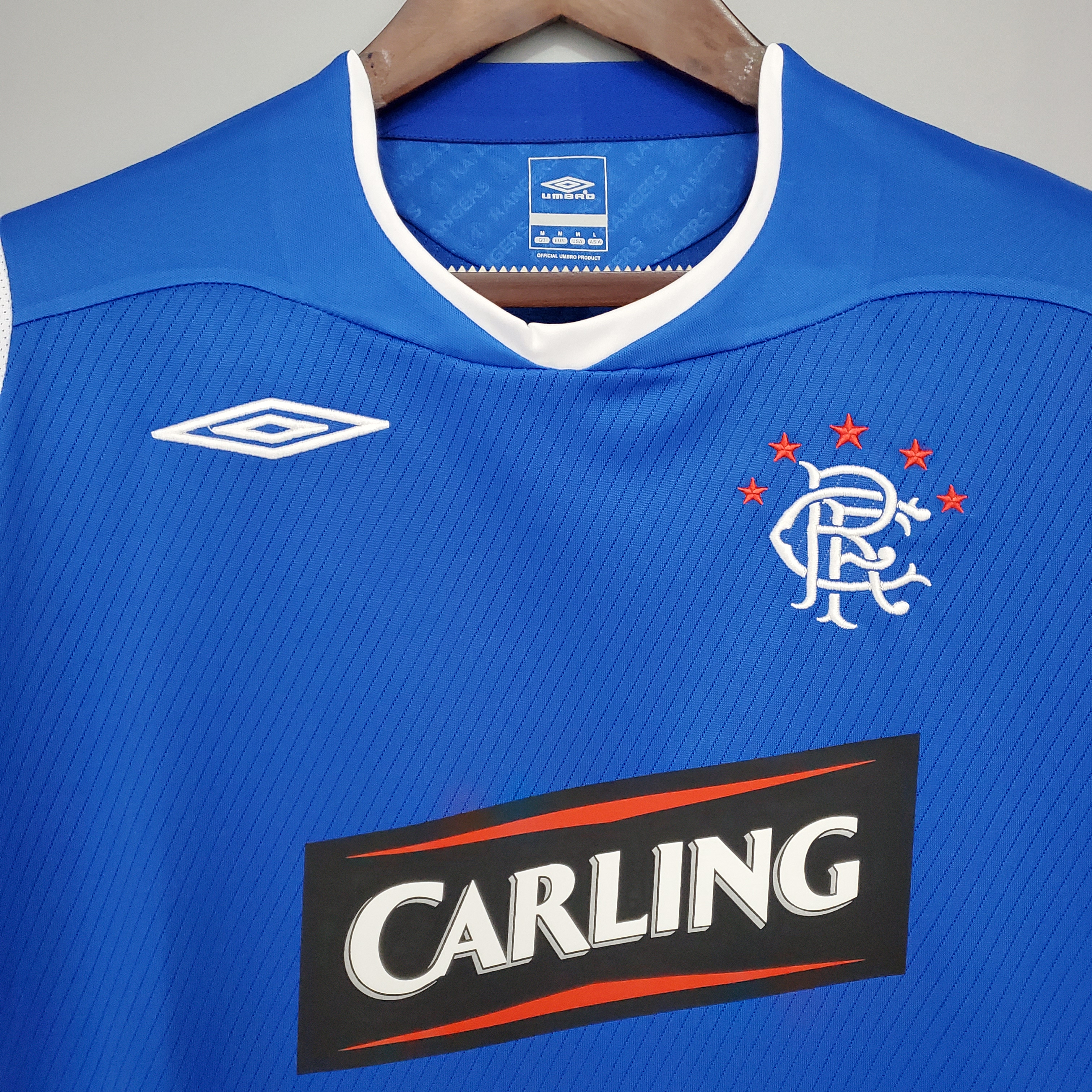 ManixJersey.com | Retro Glasgow Rangers 08-09 Home Stadium Jersey -Customize Name, Number and Patch | Worldwide Shipping