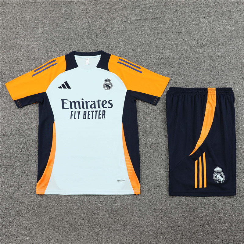 ManixJersey.com | Real Madrid 24-25 Short-Sleeve Training Kids Kit - Light Blue -Customize Name, Number and Patch | Worldwide Shipping