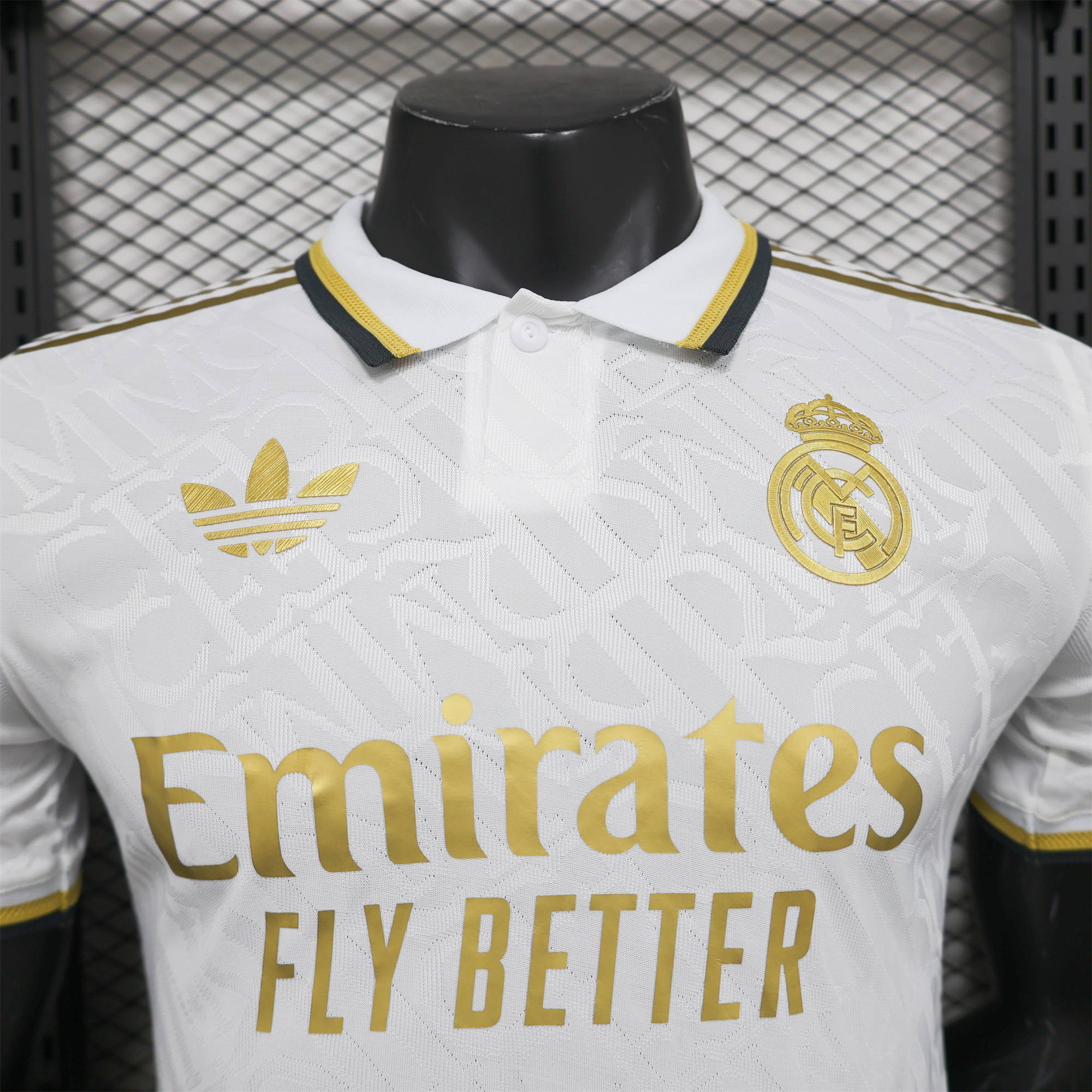 JerseysGala.com | Real Madrid 24-25 White Gold Special Edition Jersey - Player Version -Customize Name, Number and Patch | Worldwide Shipping