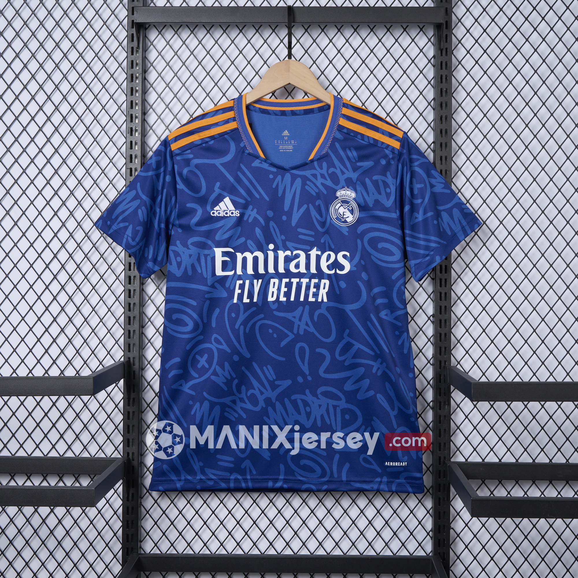 ManixJersey.com | Retro Real Madrid 2021-22 Away Jersey -Customize Name, Number and Patch | Worldwide Shipping