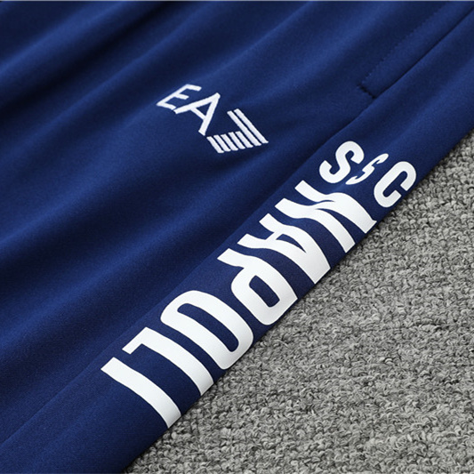 JerseysGala.com | Napoli 24-25 Pre-Match Long Sleeve Training Set - Light Blue Top and Deep Blue Pants -Customize Name, Number and Patch | Worldwide Shipping
