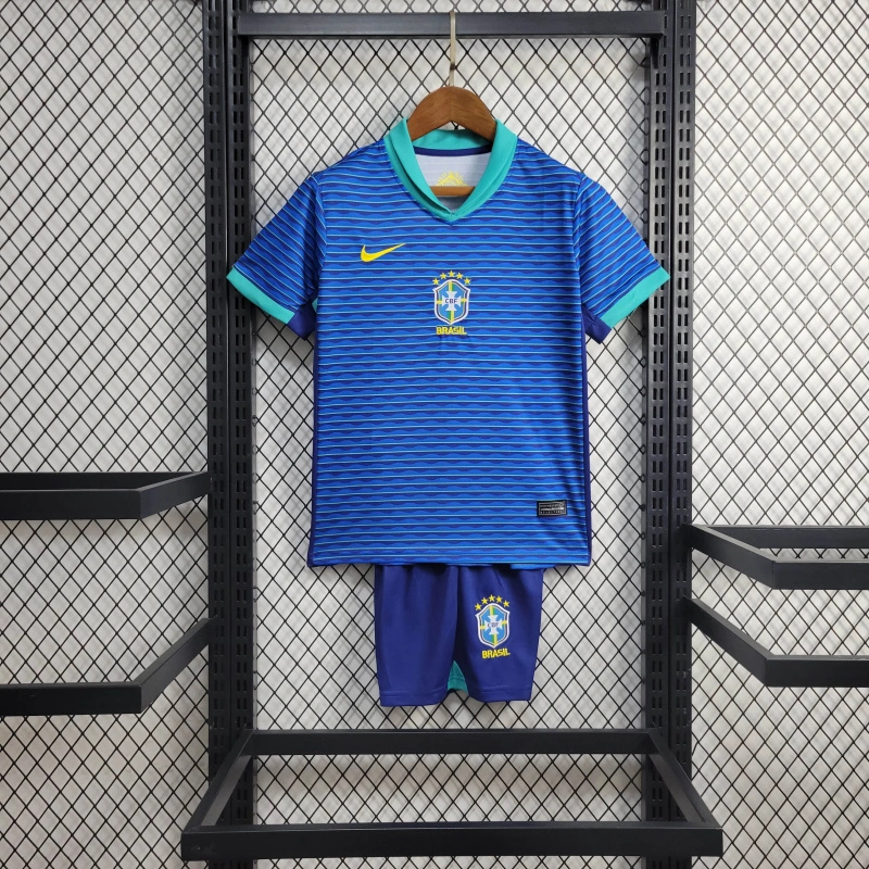 SIUjerseys-Brazil 2024 Away Stadium Kids Kit