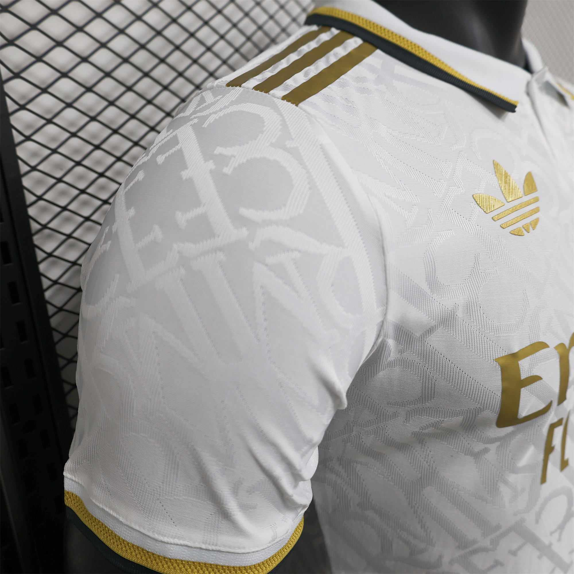 JerseysGala.com | Real Madrid 24-25 White Gold Special Edition Jersey - Player Version -Customize Name, Number and Patch | Worldwide Shipping