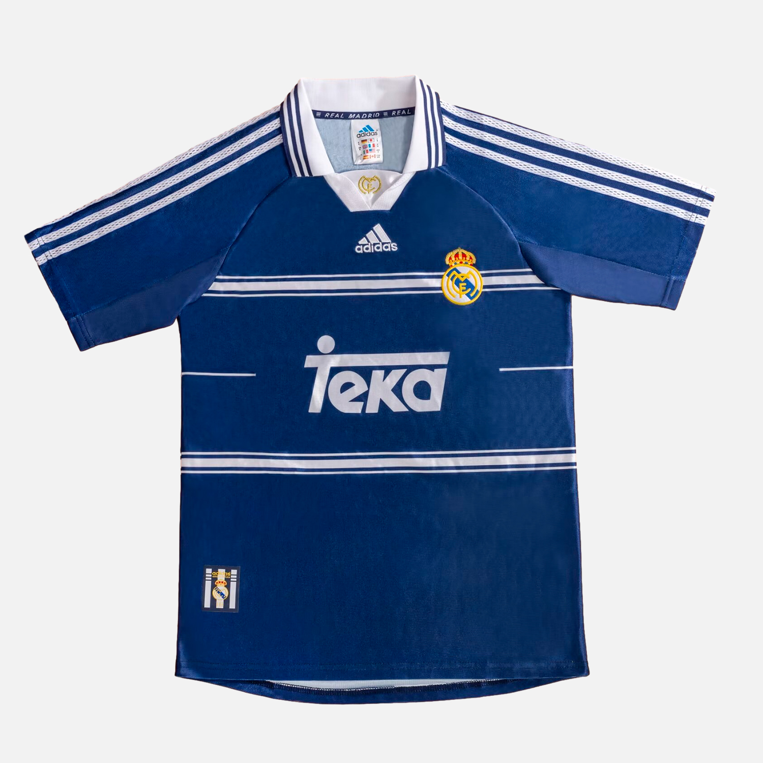 JerseysGala.com | Retro Real Madrid 1998-99 Away Jersey -Customize Name, Number and Patch | Worldwide Shipping