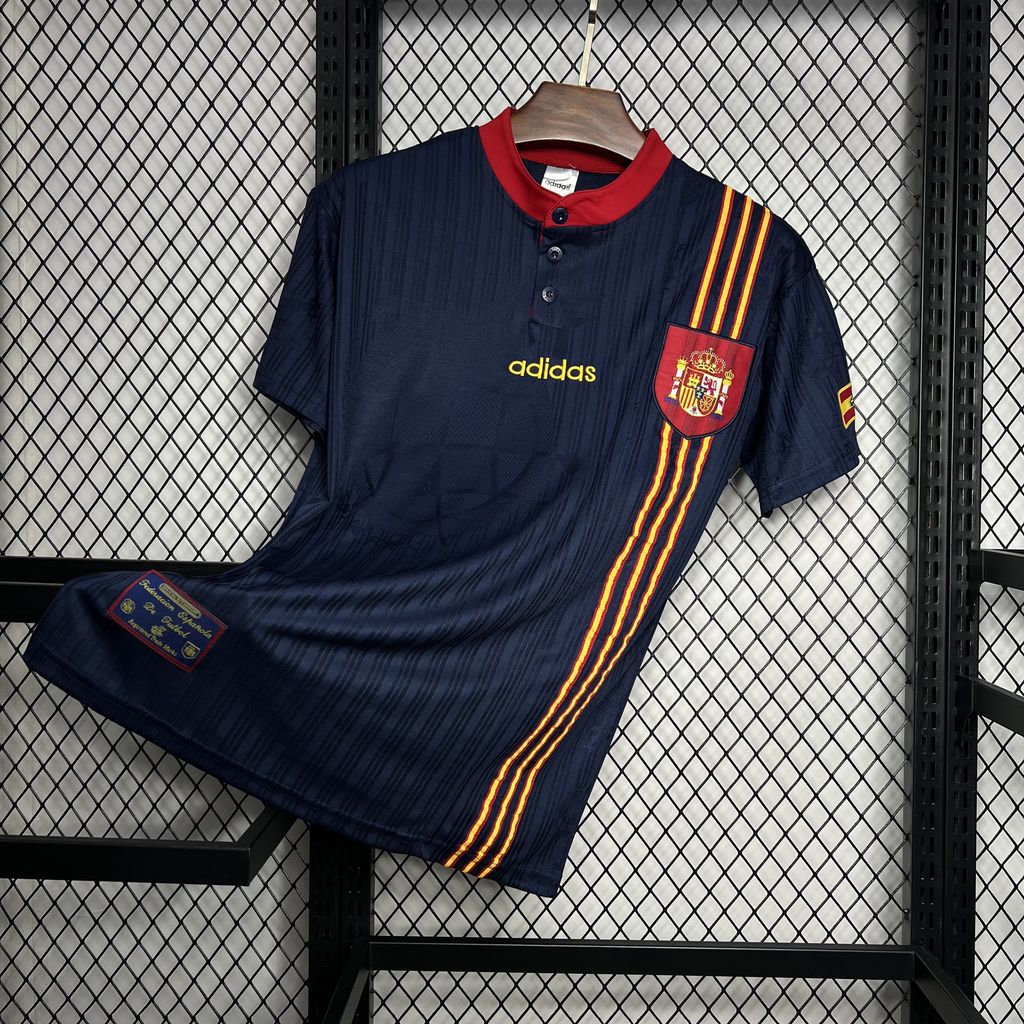 JerseysGala.com | Retro Spain 1996 Away Jersey -Customize Name, Number and Patch | Worldwide Shipping