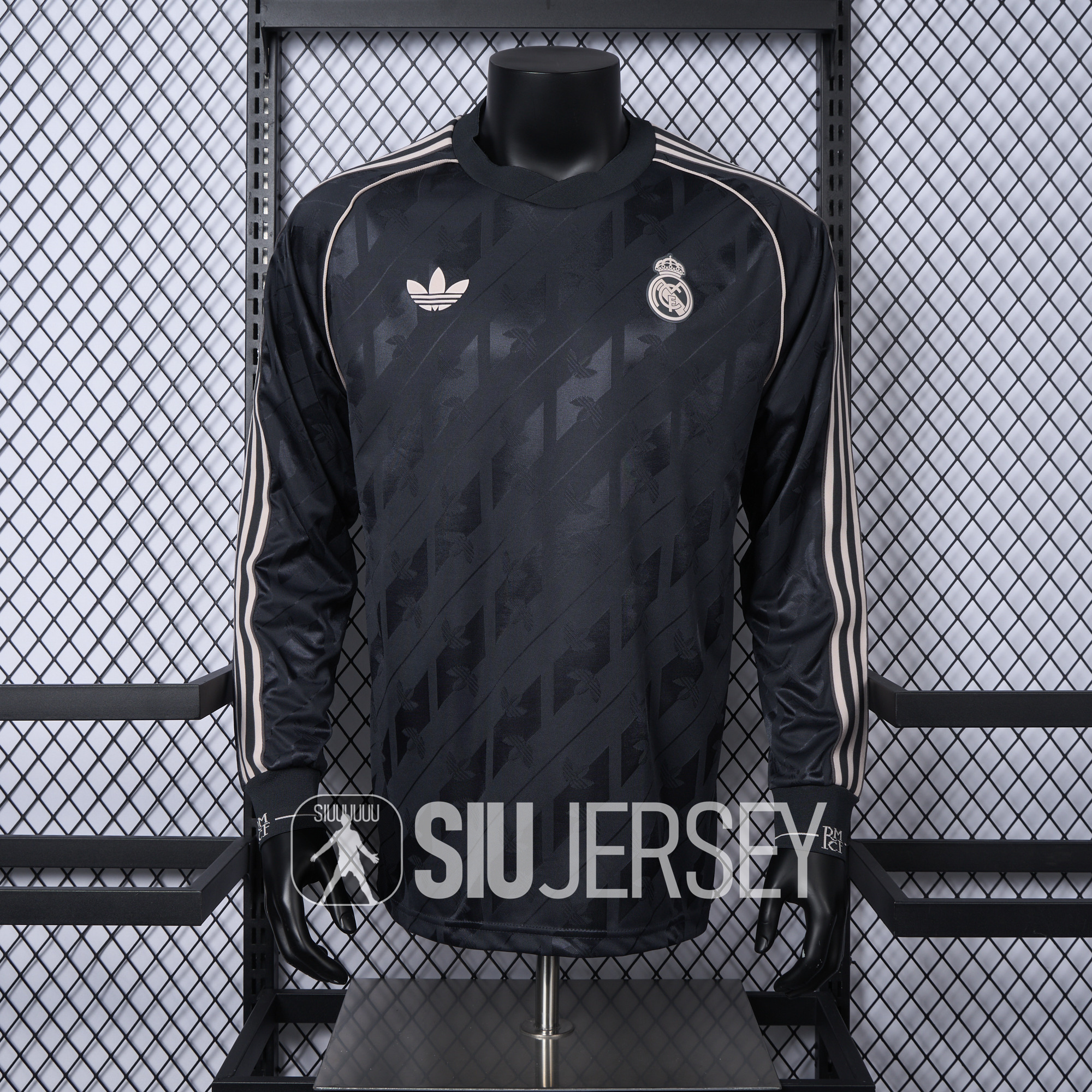 SIUjerseys-Real Madrid 24-25 Originals LFSTLR Long Sleeve Charcoal Jersey - Player Version
