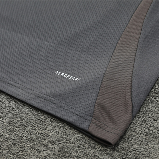 JerseysGala.com | Real Madrid 24-25 Short-Sleeve Training Set - Deep Grey -Customize Name, Number and Patch | Worldwide Shipping