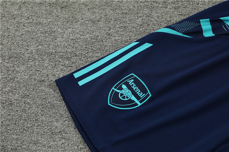 ManixJersey.com | Arsenal 24-25 Short-Sleeve Training Kids Kit - Deep Blue -Customize Name, Number and Patch | Worldwide Shipping