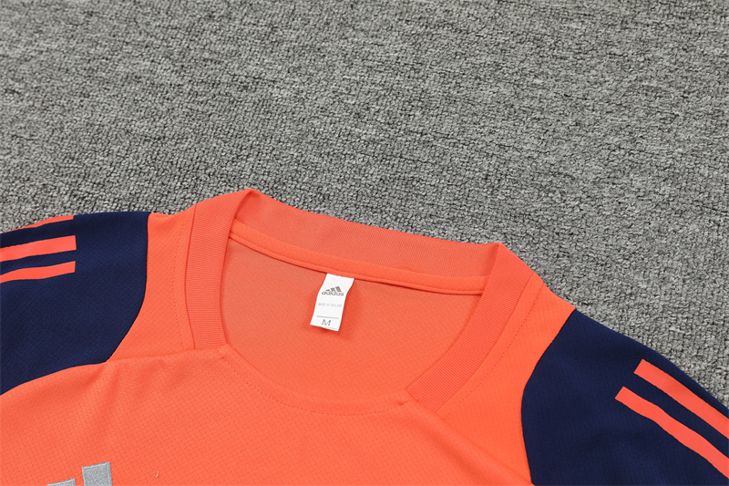 ManixJersey.com | Manchester United 24-25 Short-Sleeve Training Kids Kit - Orange -Customize Name, Number and Patch | Worldwide Shipping