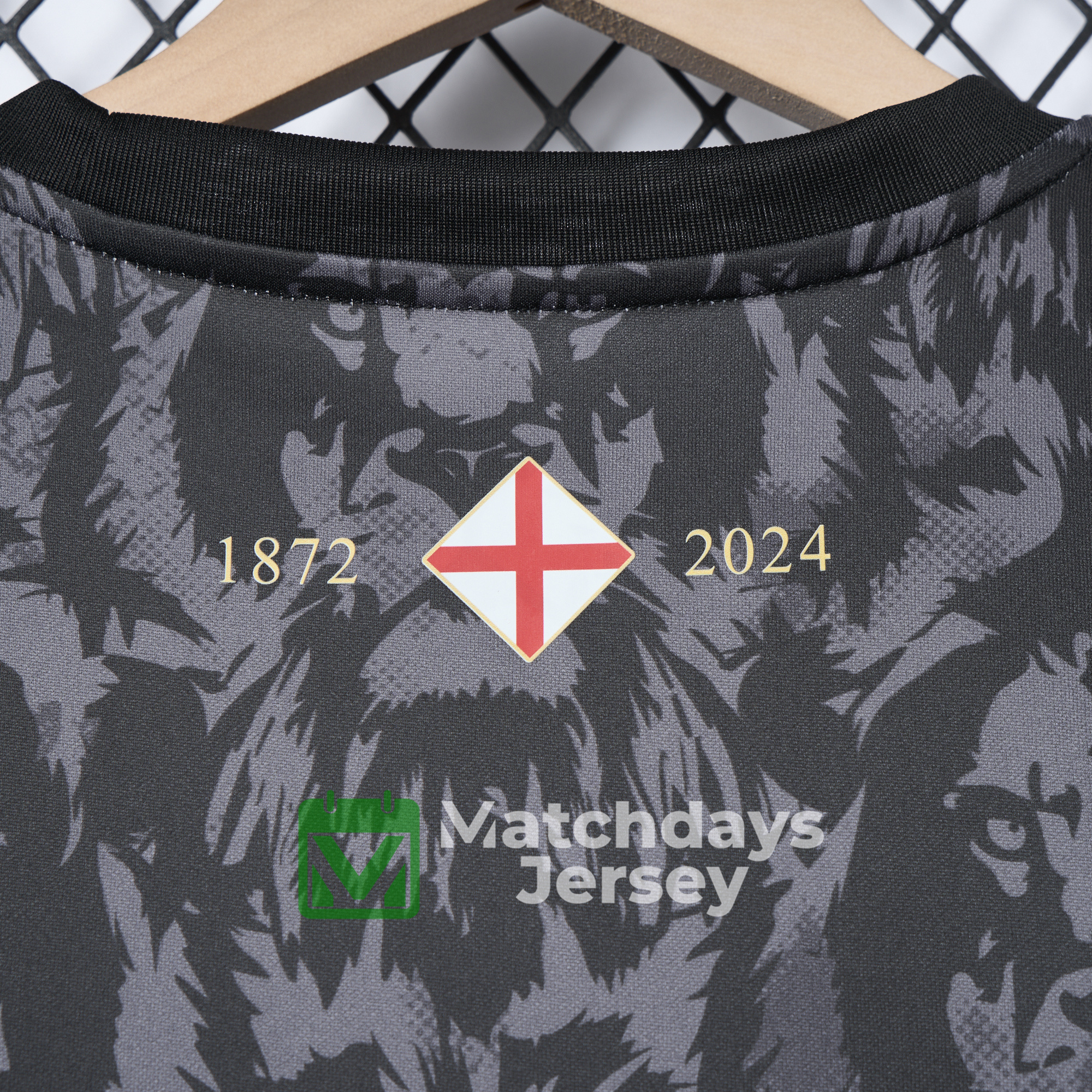 GlobeJersey-England 2024 Black The Lions Special Edition Jersey - Fans Version