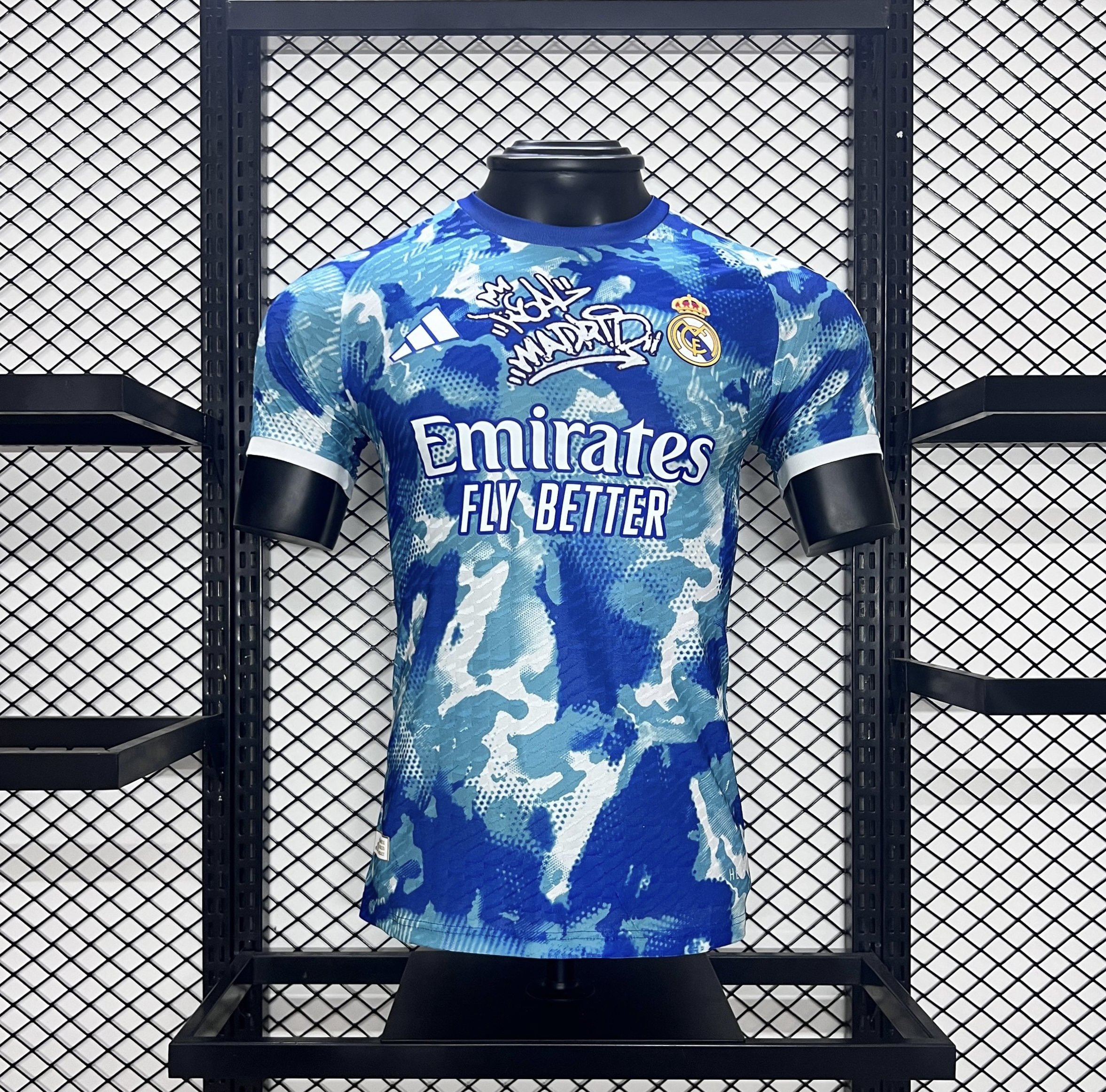 JerseysGala.com | Real Madrid 24-25 Blue Watercolor Special Edition Jersey - Player Version -Customize Name, Number and Patch | Worldwide Shipping
