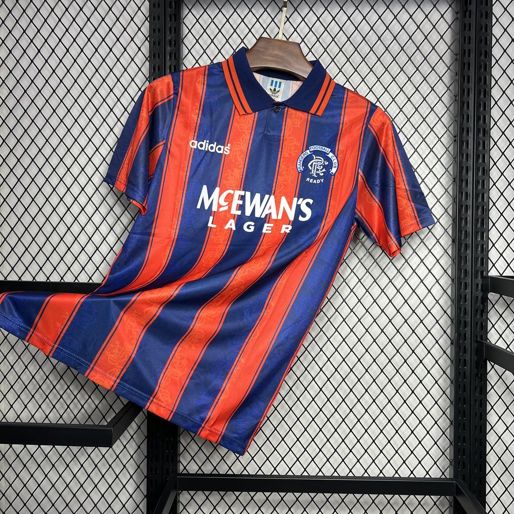 ManixJersey.com | Retro Glasgow Rangers 1993-94 Away Stadium Jersey -Customize Name, Number and Patch | Worldwide Shipping