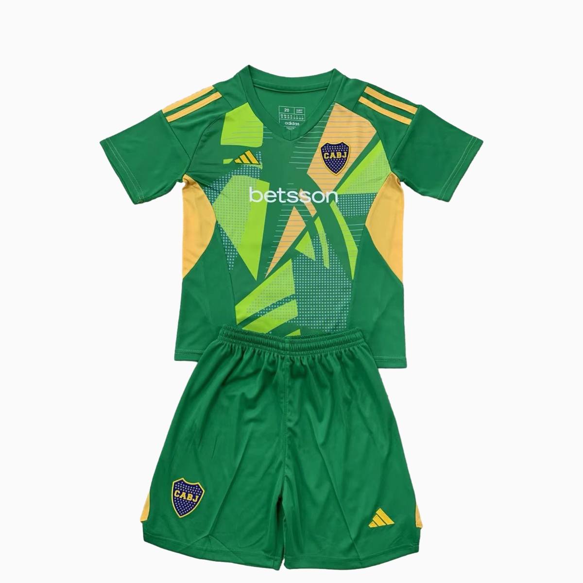 JerseysGala.com | Boca Juniors 24-25 Fruit Green Goalkeeper Kids Kit -Customize Name, Number and Patch | Worldwide Shipping