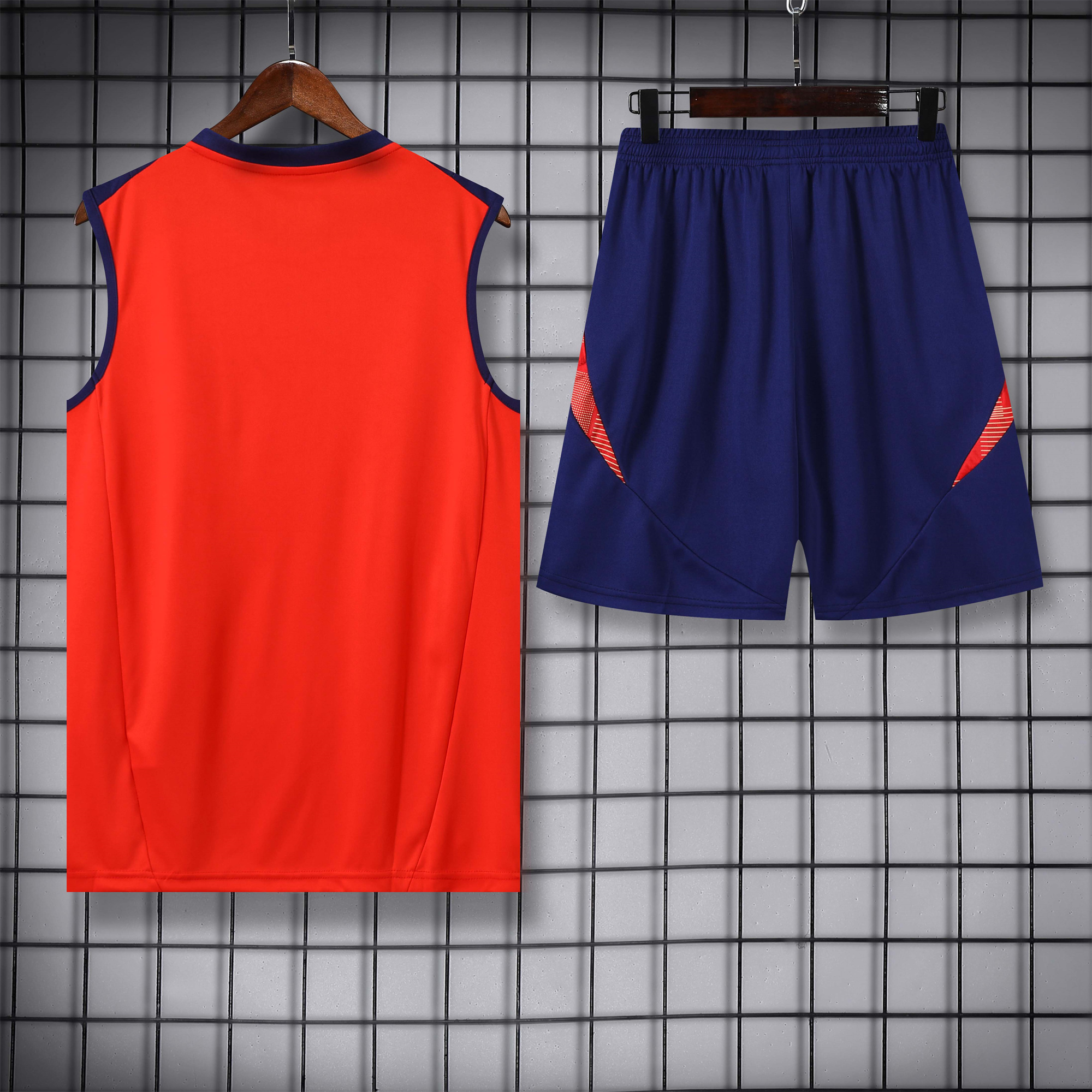 ManixJersey.com | Spain 24-25 Vest Training Set - Red -Customize Name, Number and Patch | Worldwide Shipping