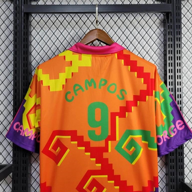 SIUjerseys-Retro Mexico 1995 Goalkeeper Purple Orange Jersey
