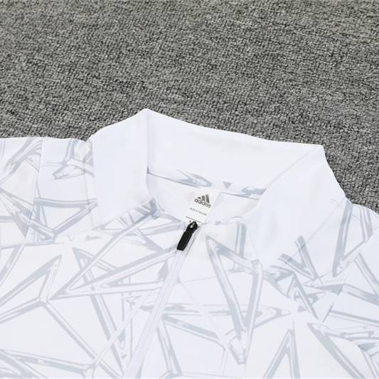 unitedfutballjersey-Real Madrid 24-25 Long Sleeve Training Set - White Camouflage