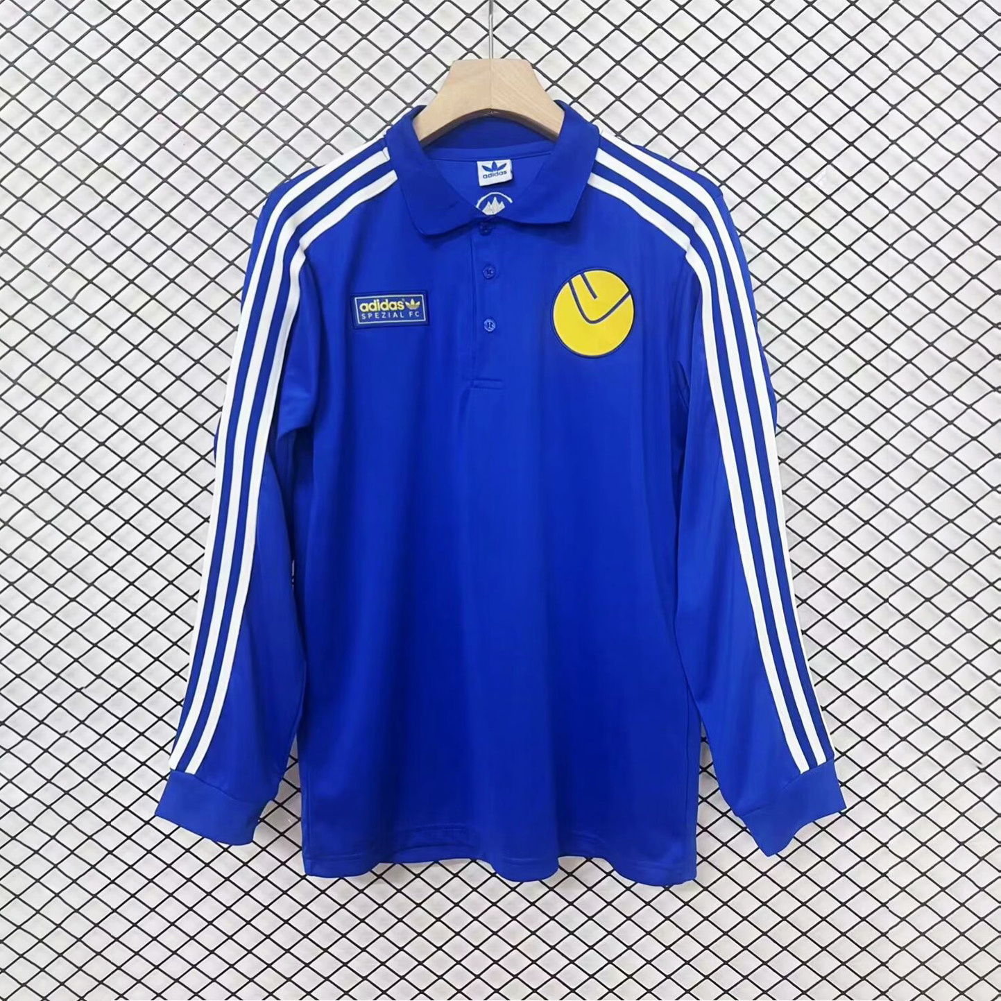 JerseysGala.com | Leeds United 24-25 Spezial Collection Blue Long Sleeve Polo Shirts -Customize Name, Number and Patch | Worldwide Shipping