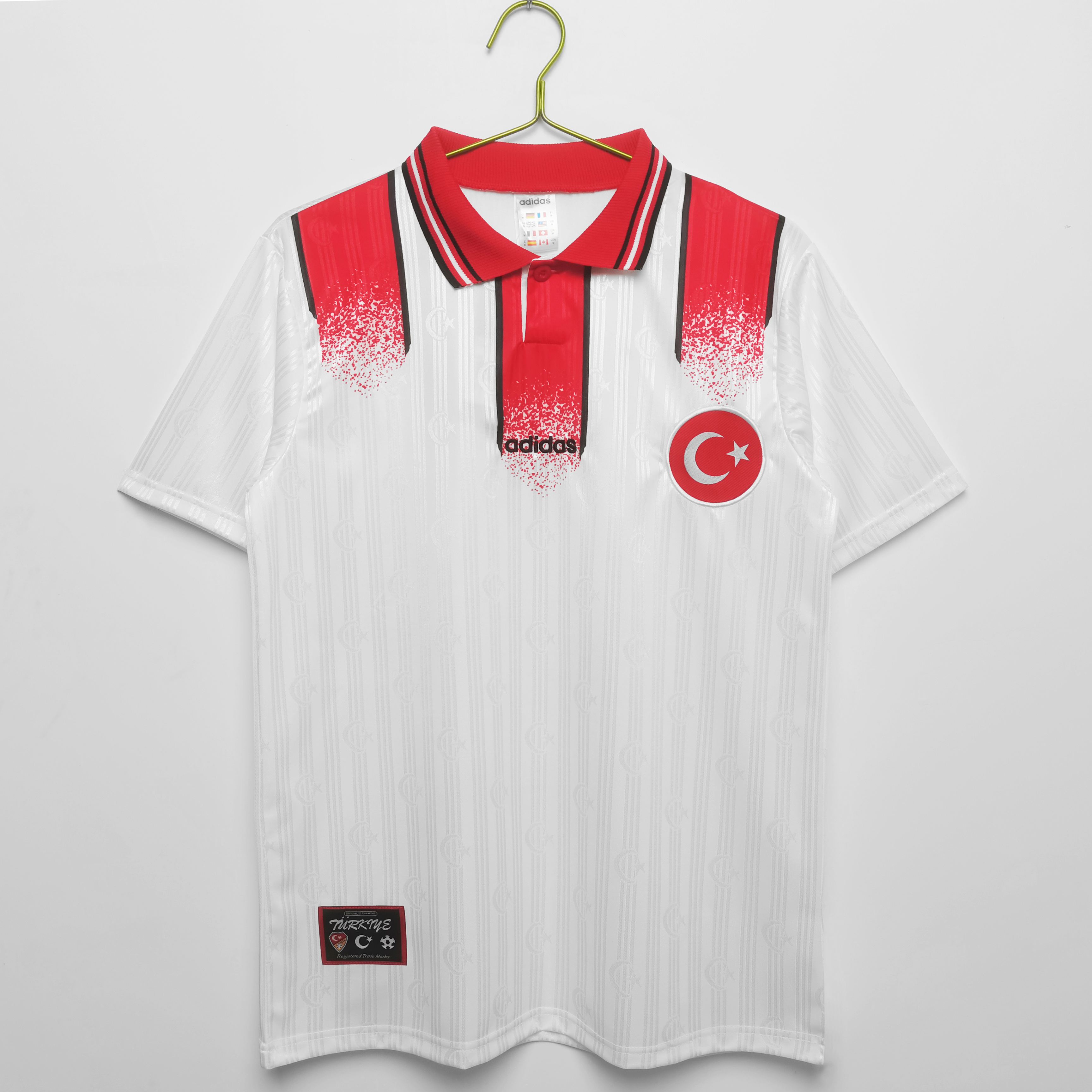 ManixJersey.com | Retro Turkey 1996 Away Stadium Jersey -Customize Name, Number and Patch | Worldwide Shipping