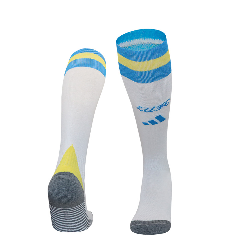 ManixJersey.com | Leeds United 24-25 Home Socks - White -Customize Name, Number and Patch | Worldwide Shipping