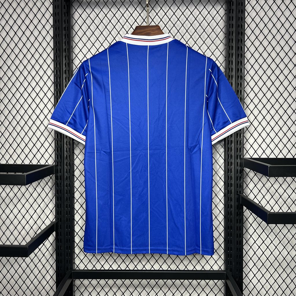 ManixJersey.com | Retro Glasgow Rangers 1982-83 Home Stadium Jersey -Customize Name, Number and Patch | Worldwide Shipping