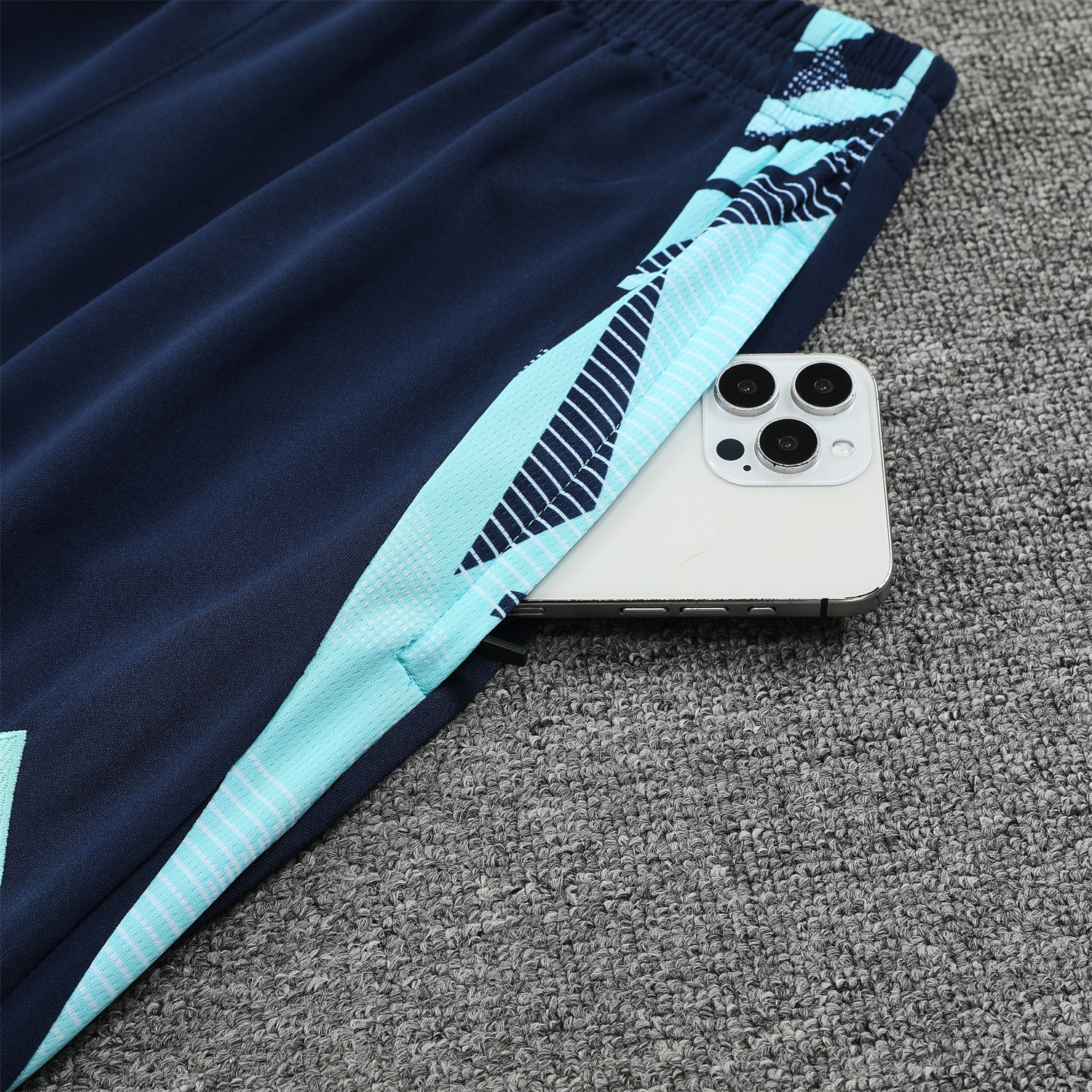 JerseysGala.com | Real Madrid 24-25 Training Hoodie Set - Cyan Hoodie and Deep Blue Pants -Customize Name, Number and Patch | Worldwide Shipping