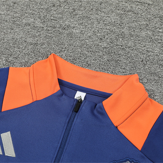 ManixJersey.com | Manchester United 24-25 Long Sleeve Training Set - Deep Blue -Customize Name, Number and Patch | Worldwide Shipping