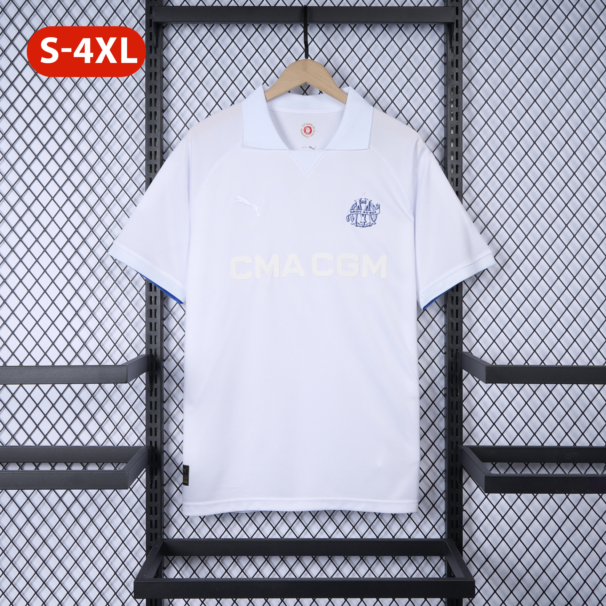 unitedfutballjersey-Marseille 24-25 125th Anniversary White Jersey - Fans Version