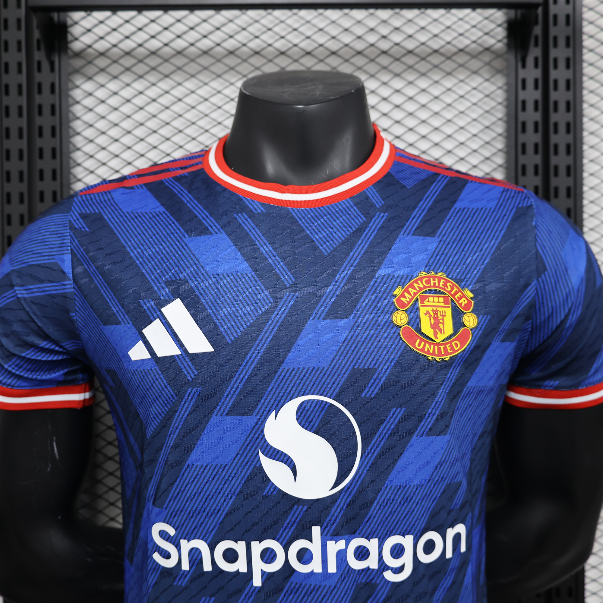 SIUjerseys-Manchester United 24-25 Blue Stripe Special Edition Jersey - Player Version