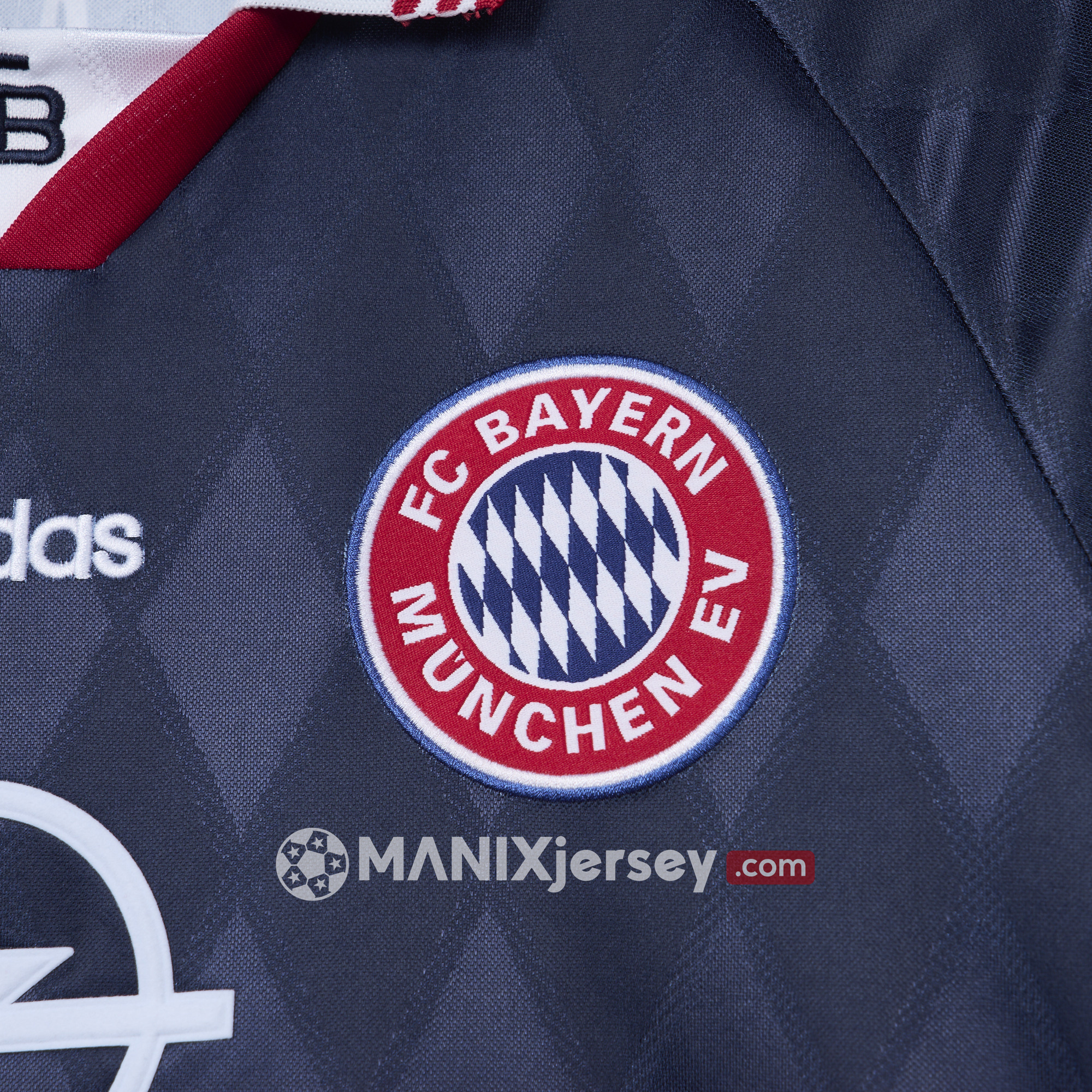 ManixJersey.com | Retro Bayern Munich 1997-99 Home Long Jersey -Customize Name, Number and Patch | Worldwide Shipping