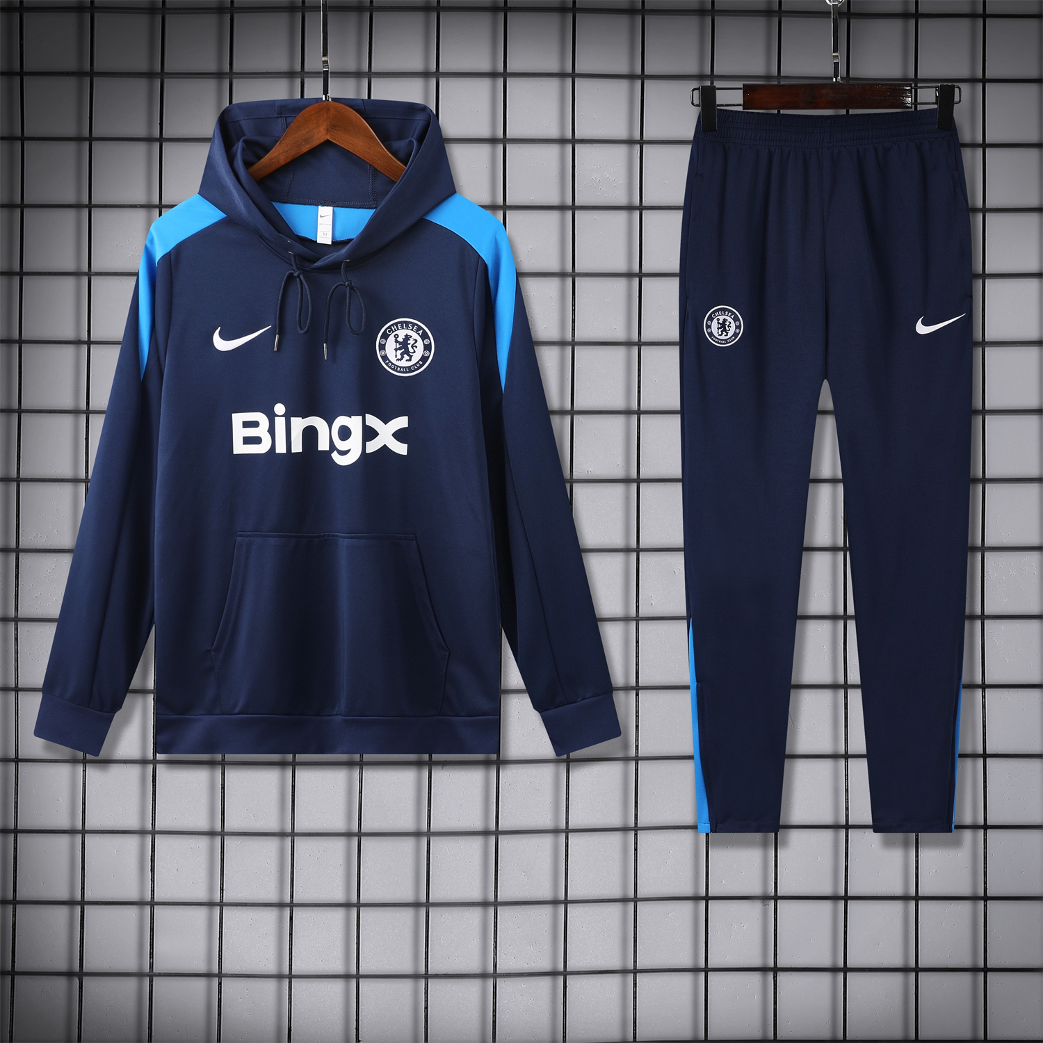 SIUjerseys-C.H.E.L.S.E.A 24-25 Training Hoodie Set - Deep Blue Hoodie and Pants