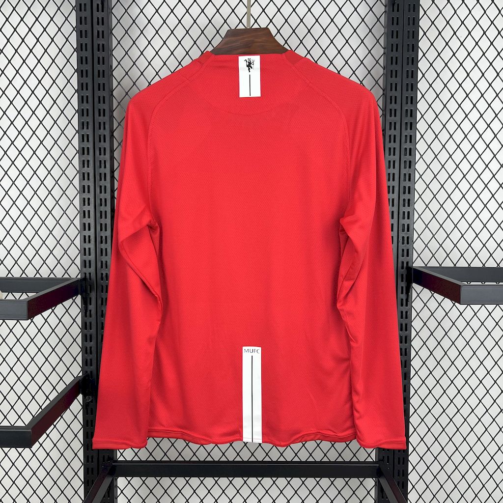 ManixJersey.com | Retro Manchester United 07-08 Champions League Final Home Long Sleeve Jersey -Customize Name, Number and Patch | Worldwide Shipping