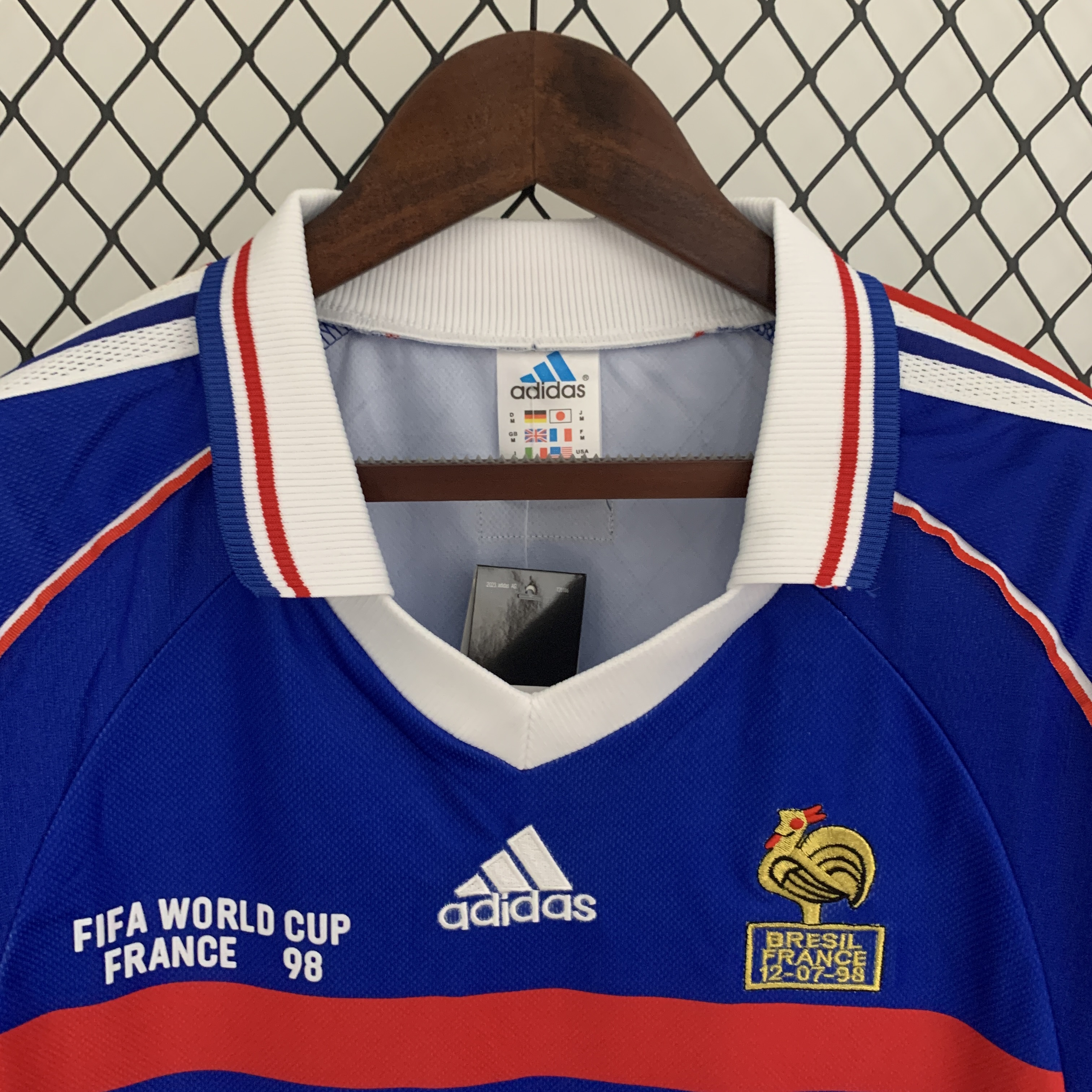 ManixJersey.com | Retro France 1998 Home Stadium Long Sleeve Jersey -Customize Name, Number and Patch | Worldwide Shipping