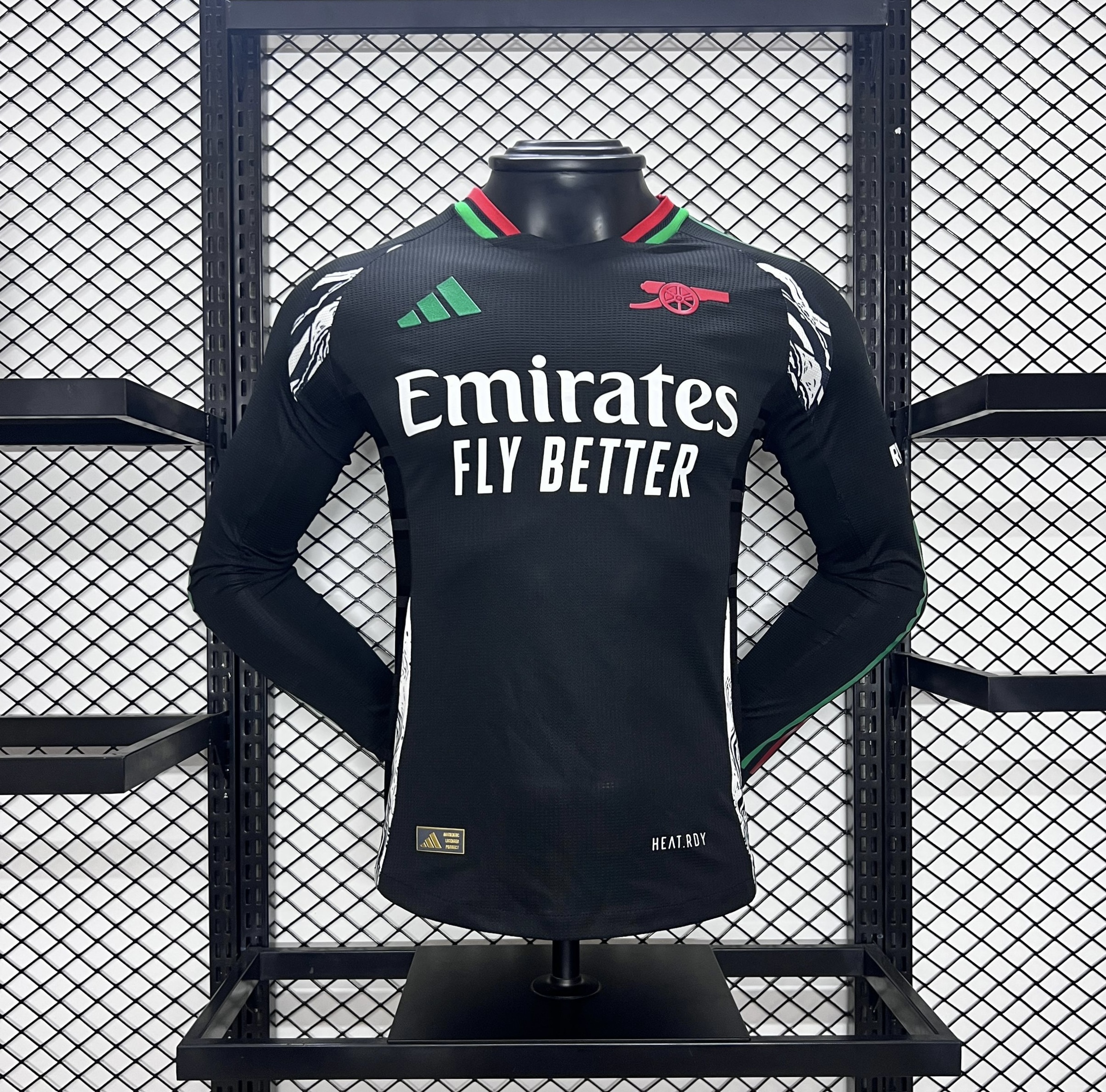 ManixJersey.com | Arsenal 24-25 Away Long Sleeve Jersey - Player Version -Customize Name, Number and Patch | Worldwide Shipping