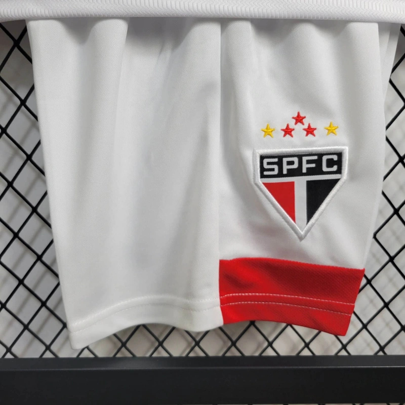 unitedfutballjersey-Sao Paulo 2024 Home Stadium Kids Kit