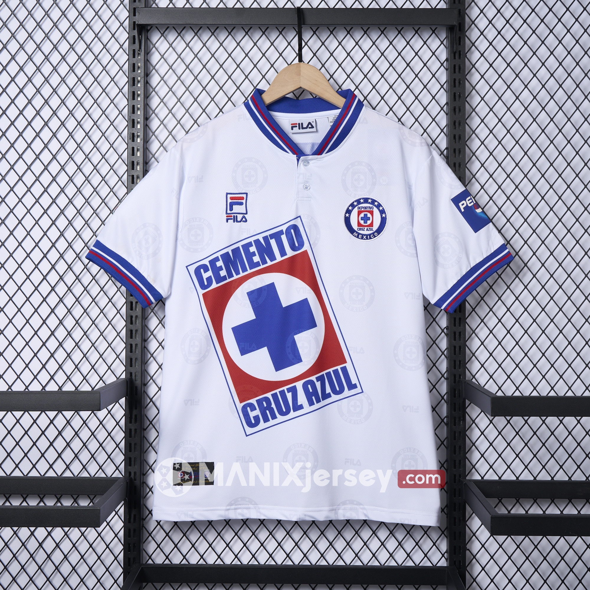 ManixJersey.com | Retro Cruz Azul 1998-99 Away Jersey - Fans Version -Customize Name, Number and Patch | Worldwide Shipping