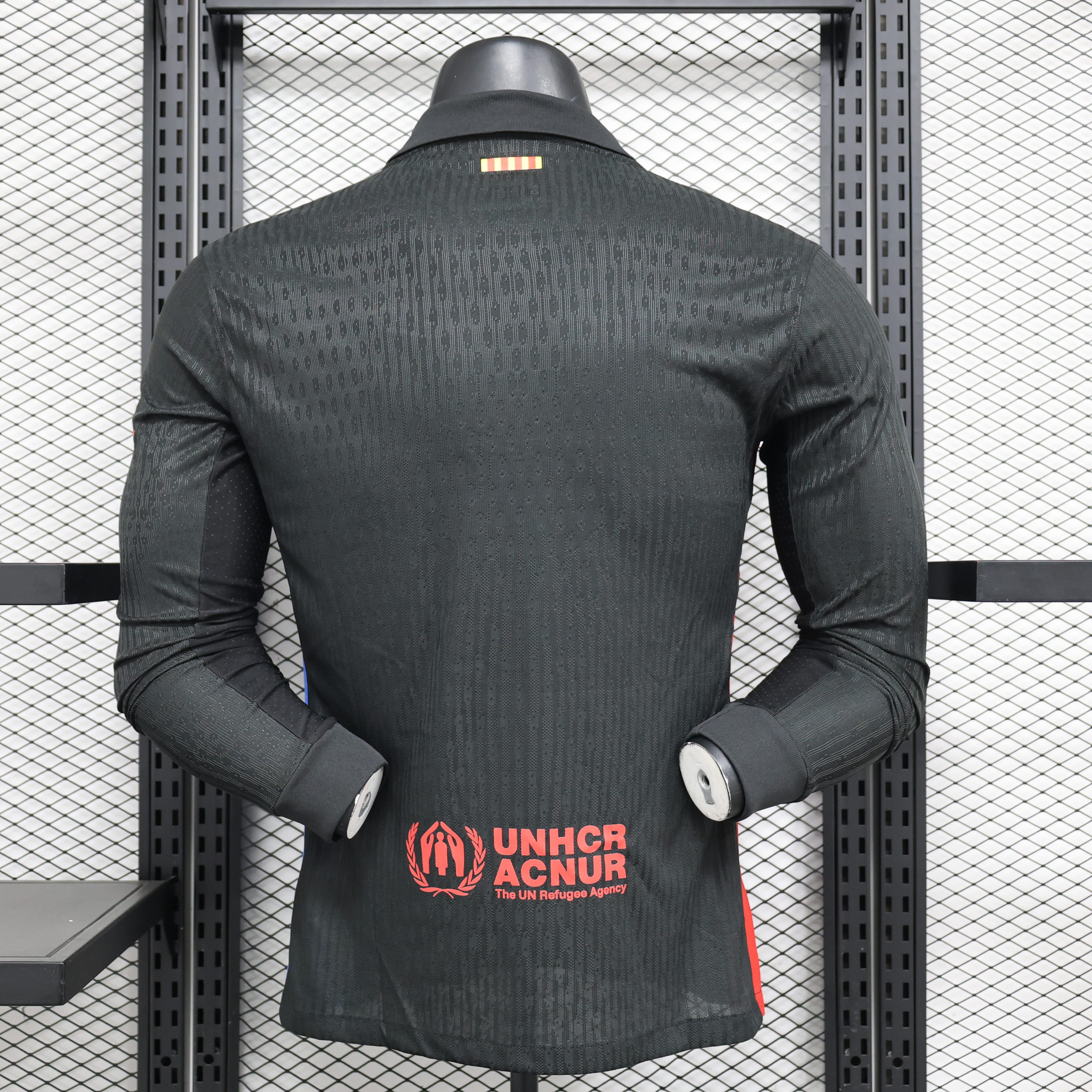 ManixJersey.com | Barcelona 24-25 Away Long Sleeve Jersey with Big Logo - Player Version -Customize Name, Number and Patch | Worldwide Shipping
