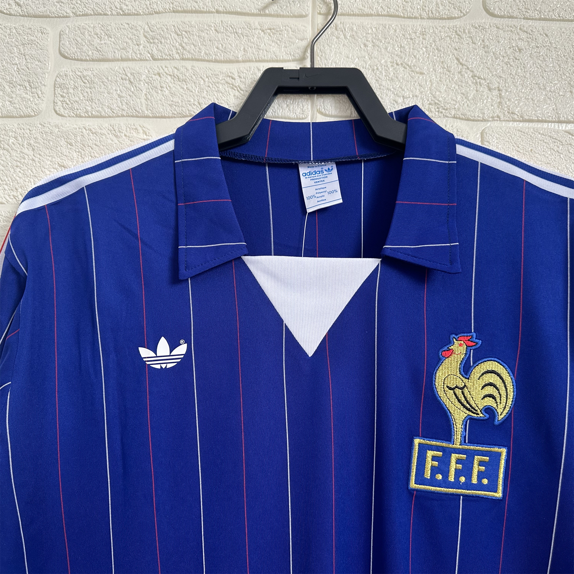 ManixJersey.com | Retro France 1980-82 Home Long Sleeve Jersey -Customize Name, Number and Patch | Worldwide Shipping