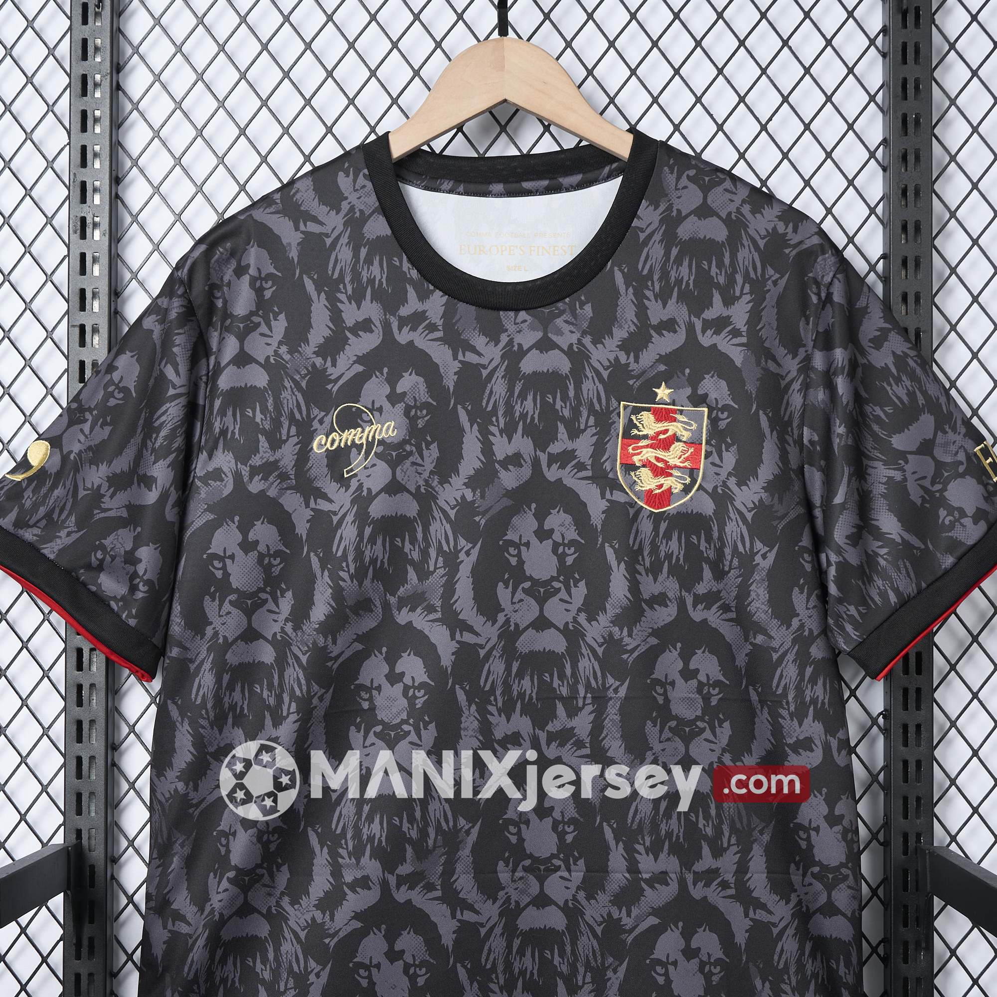 ManixJersey.com | England 2024 Black The Lions Special Edition Jersey - Fans Version -Customize Name, Number and Patch | Worldwide Shipping