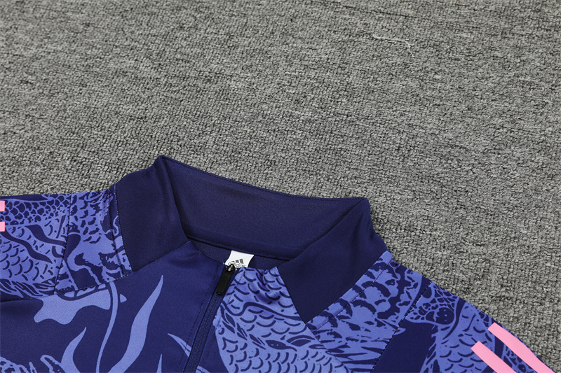 JerseysGala.com | Real Madrid 24-25 Long Sleeve Training Set - Blue Dragon -Customize Name, Number and Patch | Worldwide Shipping