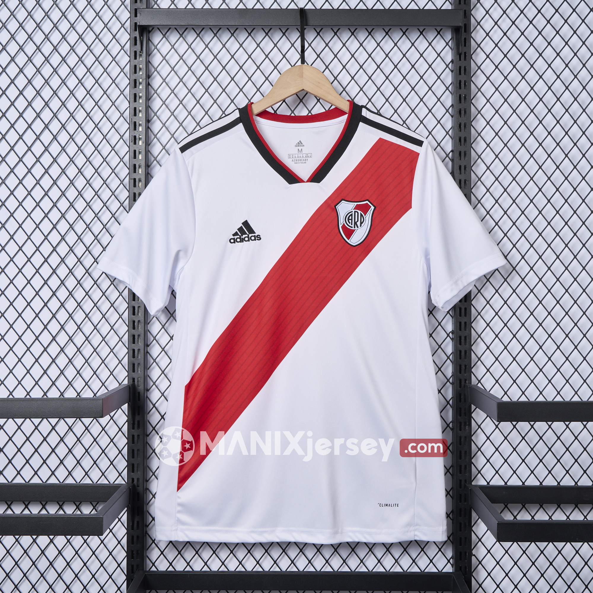 ManixJersey.com | Retro River Plate 2018-19 Home Jersey -Customize Name, Number and Patch | Worldwide Shipping