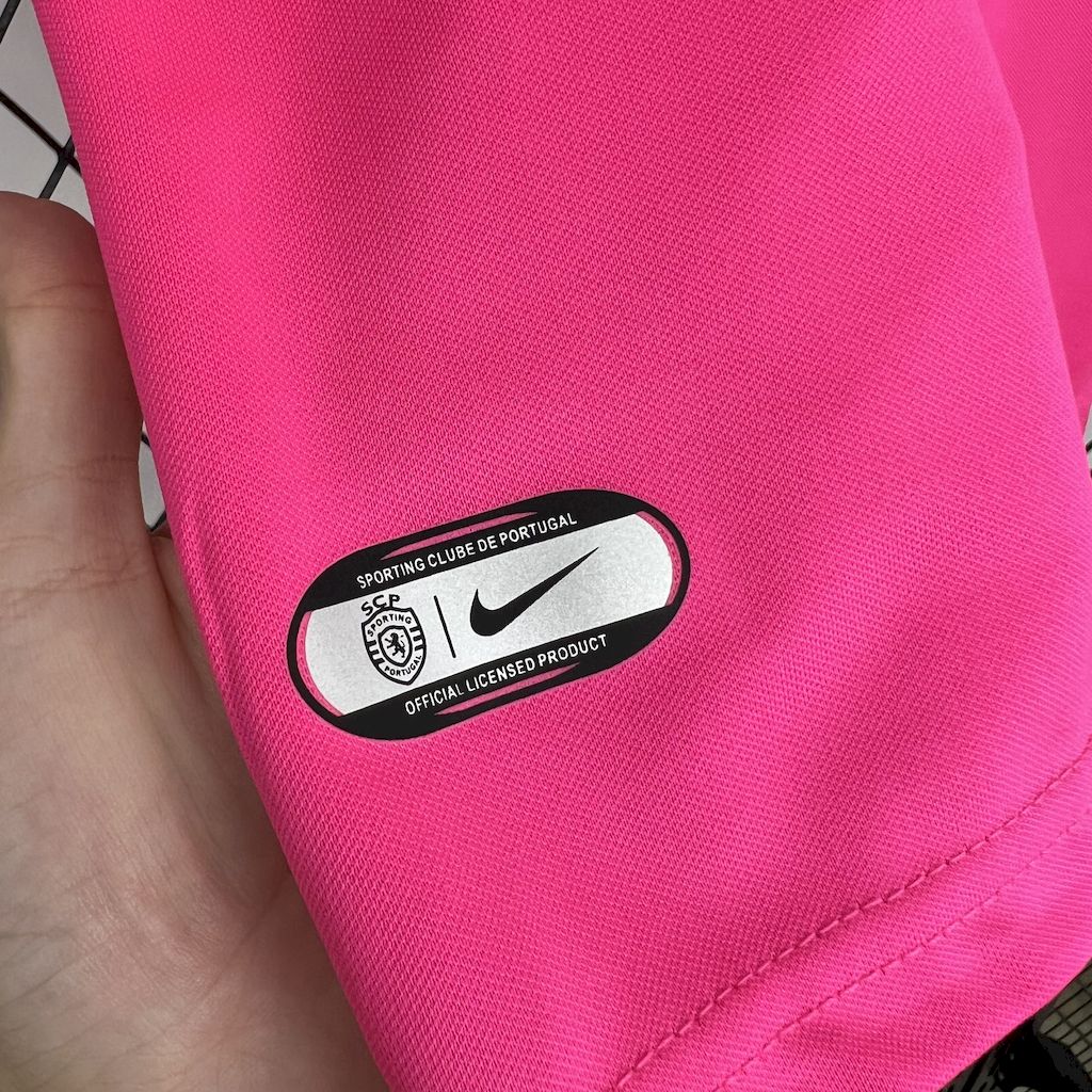 JerseysGala.com | Sporting CP Portugal 24-25 Pink October Kids Kit -Customize Name, Number and Patch | Worldwide Shipping