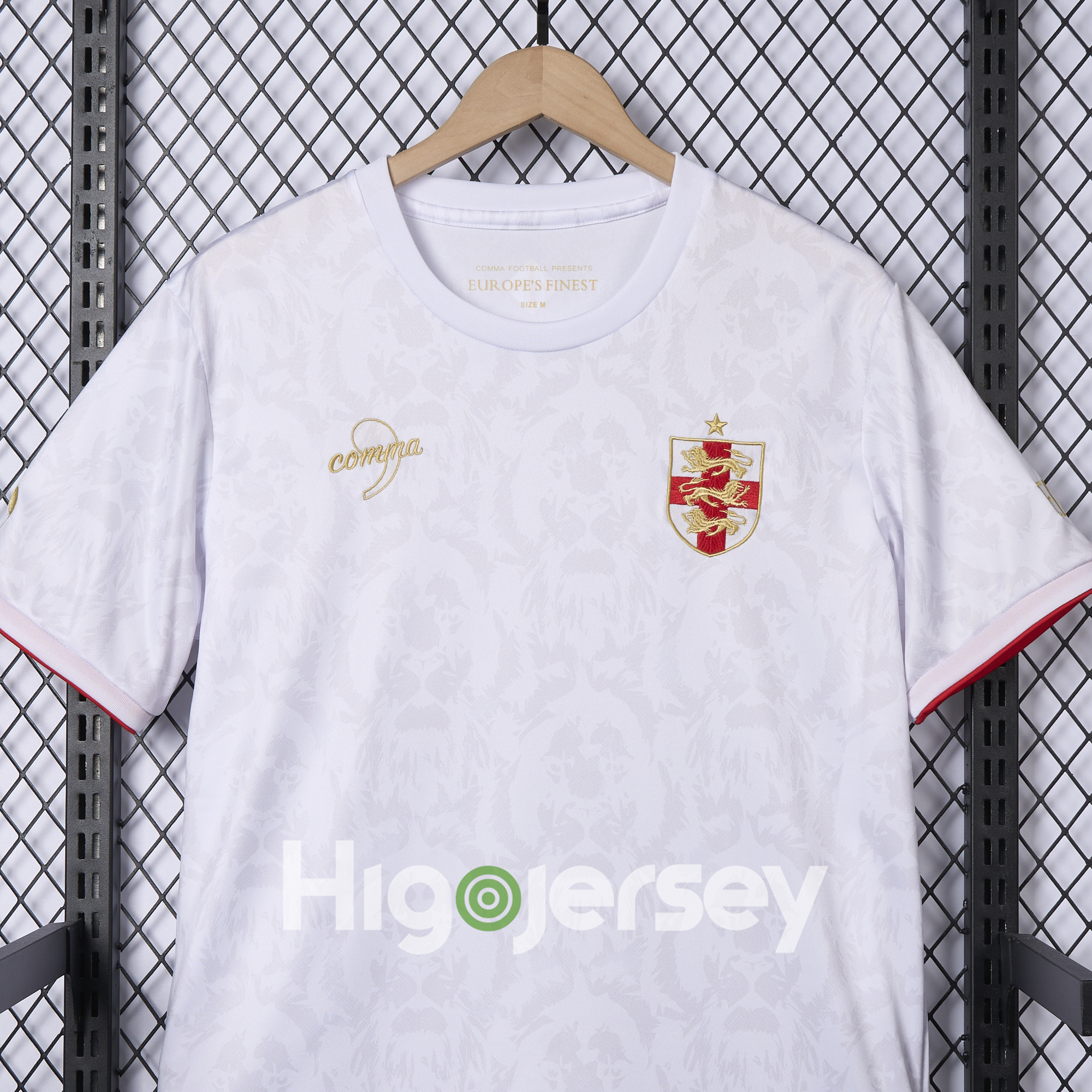 Higojerseys-England 2024-25 COMMA White Special Edition Jersey - Fans Version