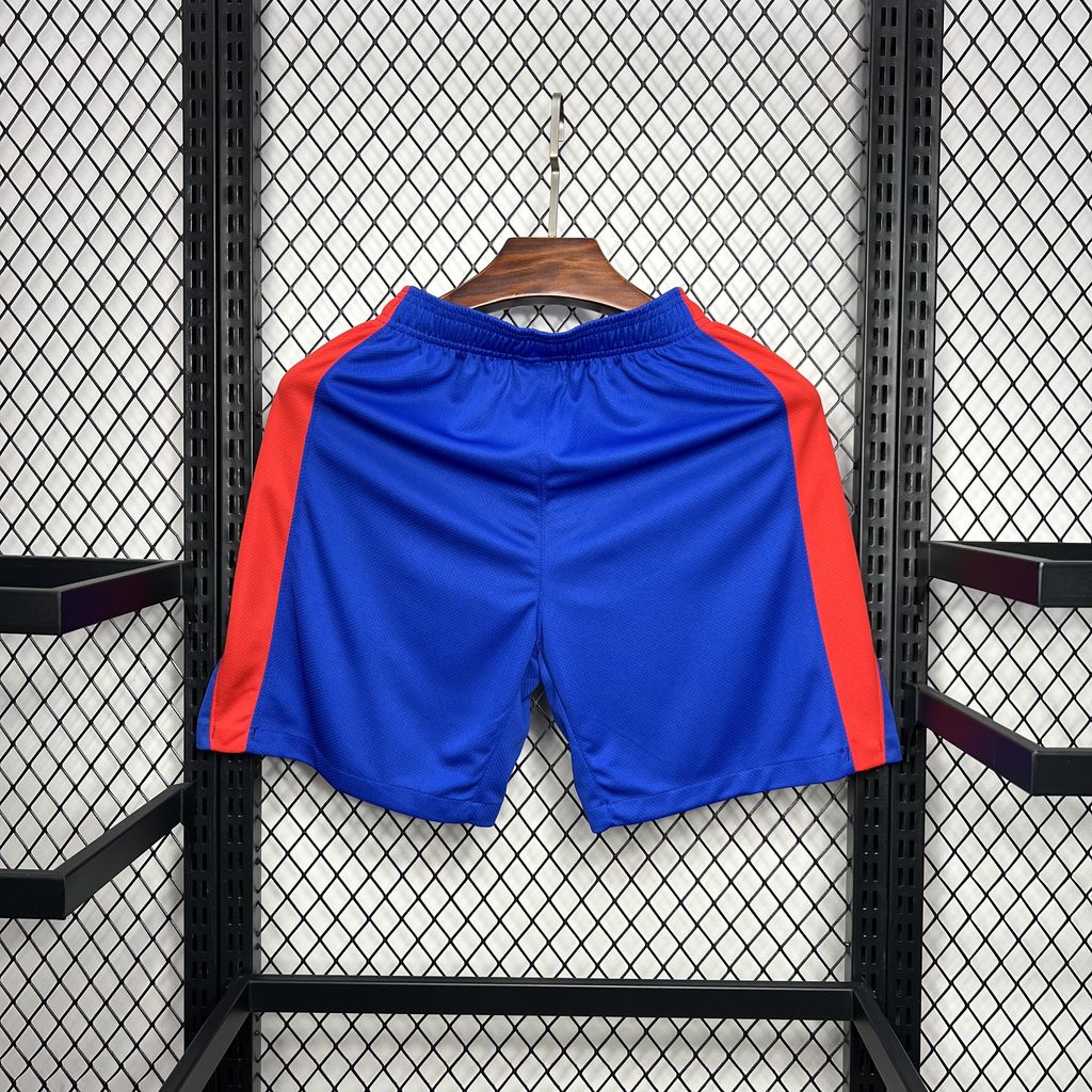 ManixJersey.com | Atletico Madrid 24-25 Home Stadium Shorts - Fans Version -Customize Name, Number and Patch | Worldwide Shipping