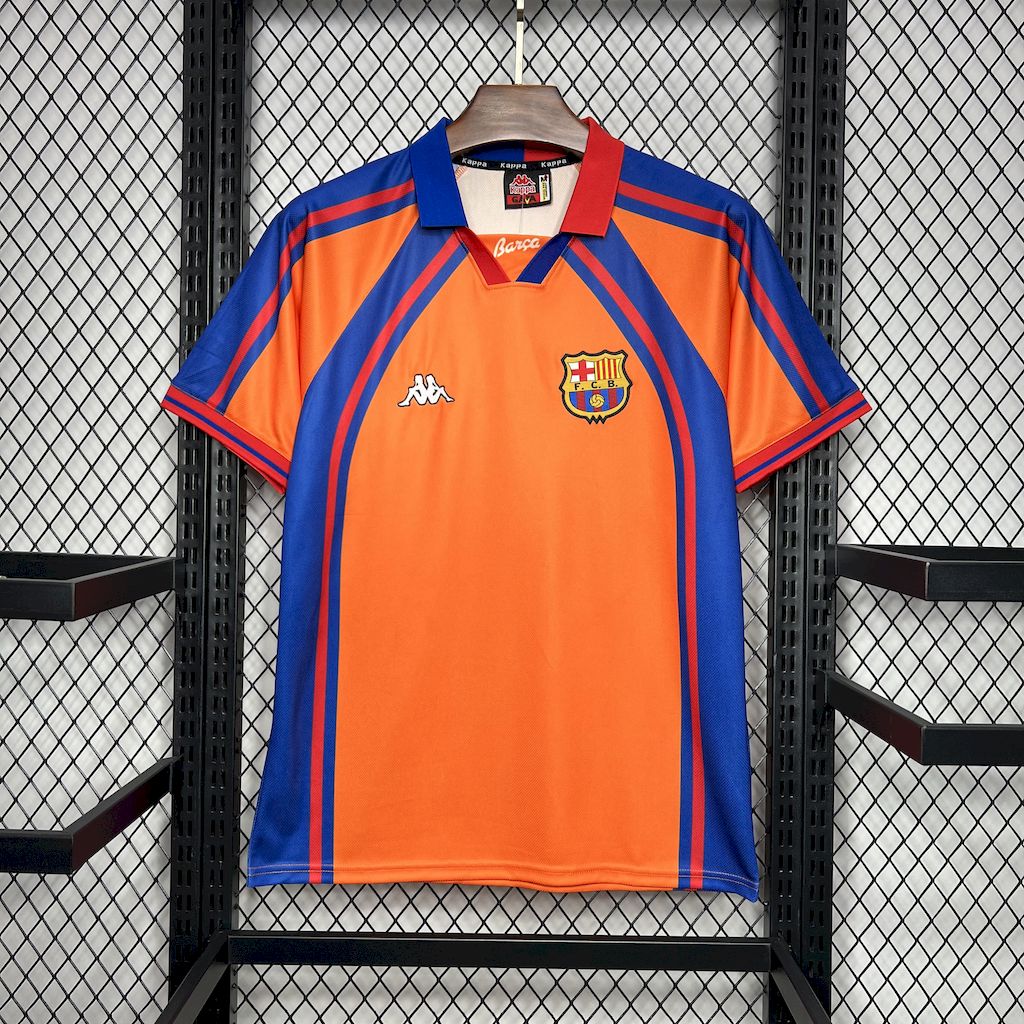 ManixJersey.com | Retro Barcelona 1997-98 European Away Jersey -Customize Name, Number and Patch | Worldwide Shipping