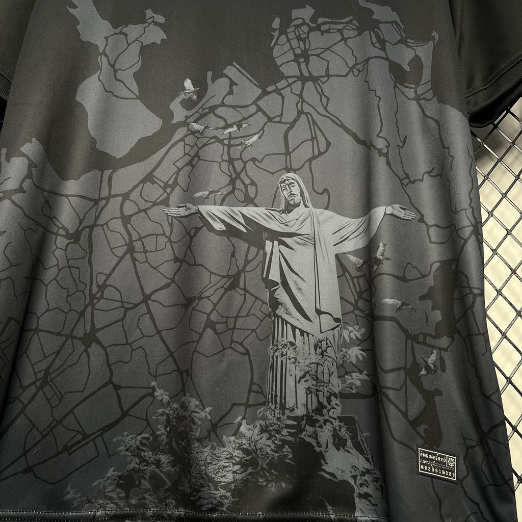 UltraTrikot-Brazil 2024 Black Christ the Redeemer Statue Jersey - Fans Version