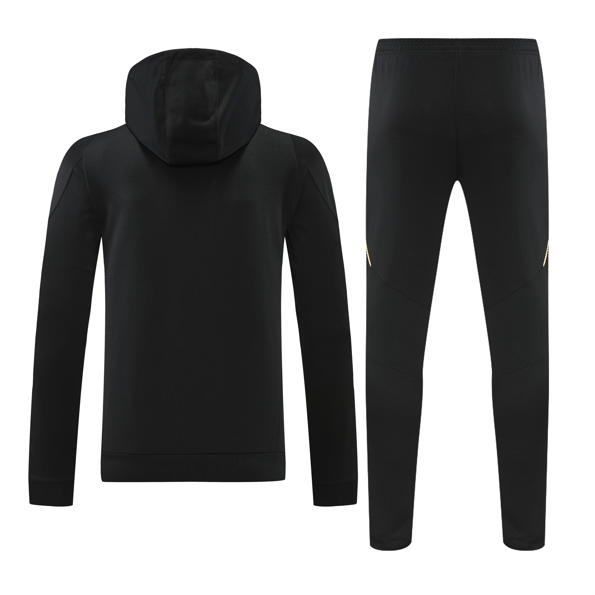 JerseysGala.com | Real Madrid 24-25 Long Sleeve Training Set - Black Gold -Customize Name, Number and Patch | Worldwide Shipping