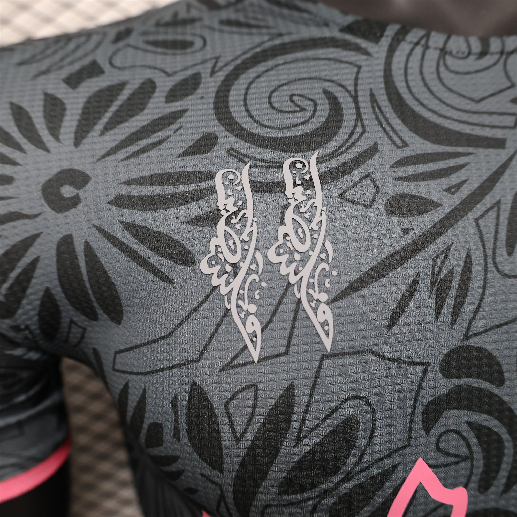 SIUjerseys-FC Palestina 24-25 Black Flowers Jersey - Player Version