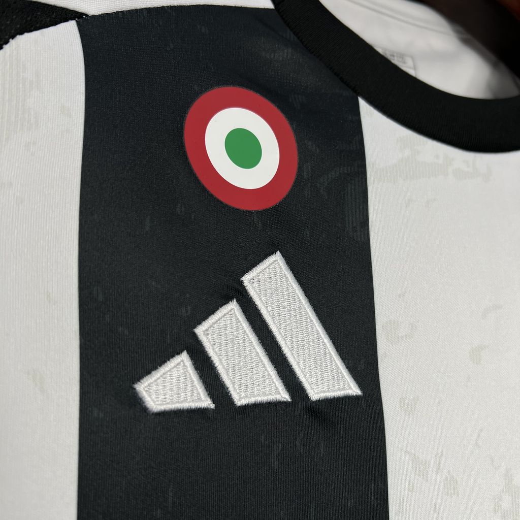 JerseysGala.com | Juventus 24-25 Home Stadium Jersey With Chest Patch - Fans Version -Customize Name, Number and Patch | Worldwide Shipping